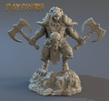 3D Printed Clay Cyanide Barbarian Lion-Man 28mm-32mm Ragnarok D&D