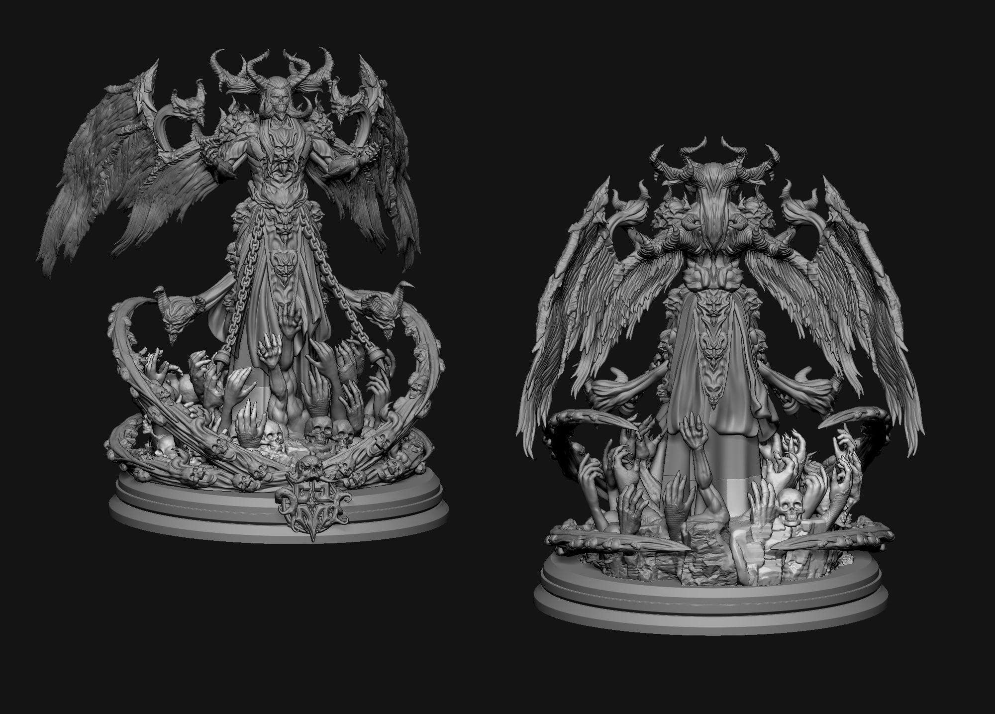 3D Printed Clay Cyanide Belial Princes of Hell Ragnarok D&D