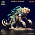 3D Printed Clay Cyanide Bonewyrm Dreadfang Mortisbane Revenants 28 32 mm D&D