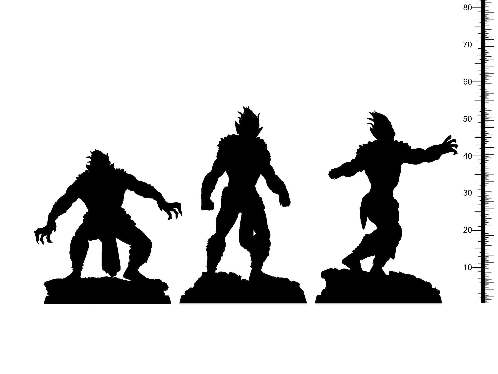 3D Printed Clay Cyanide Bouda Ethiopian Mythos 28 32 mm D&D