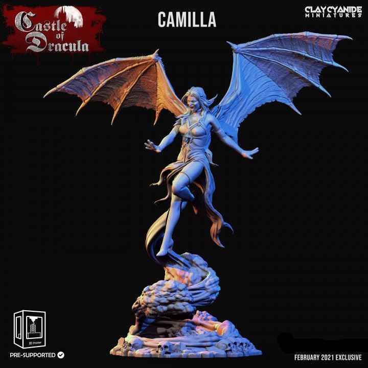 3D Printed Clay Cyanide Castle of Dracula - Camilla 28mm 32mm D&D