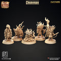 3D Printed Clay Cyanide Chaneque Set Pantheon of Aztecs Ragnarok D&D