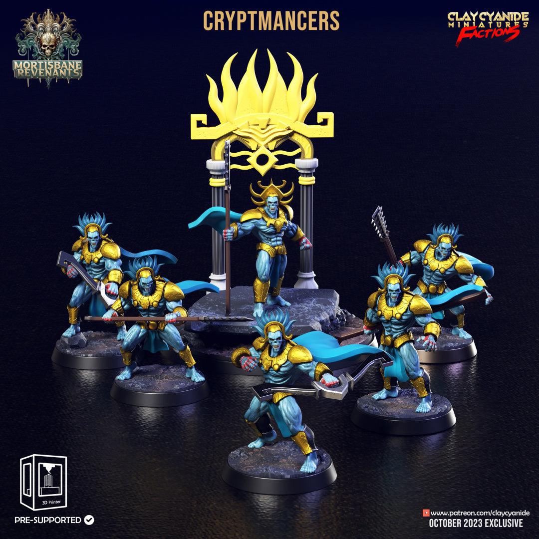 3D Printed Clay Cyanide Cryptmancers Mortisbane Revenants 28 32 mm D&D
