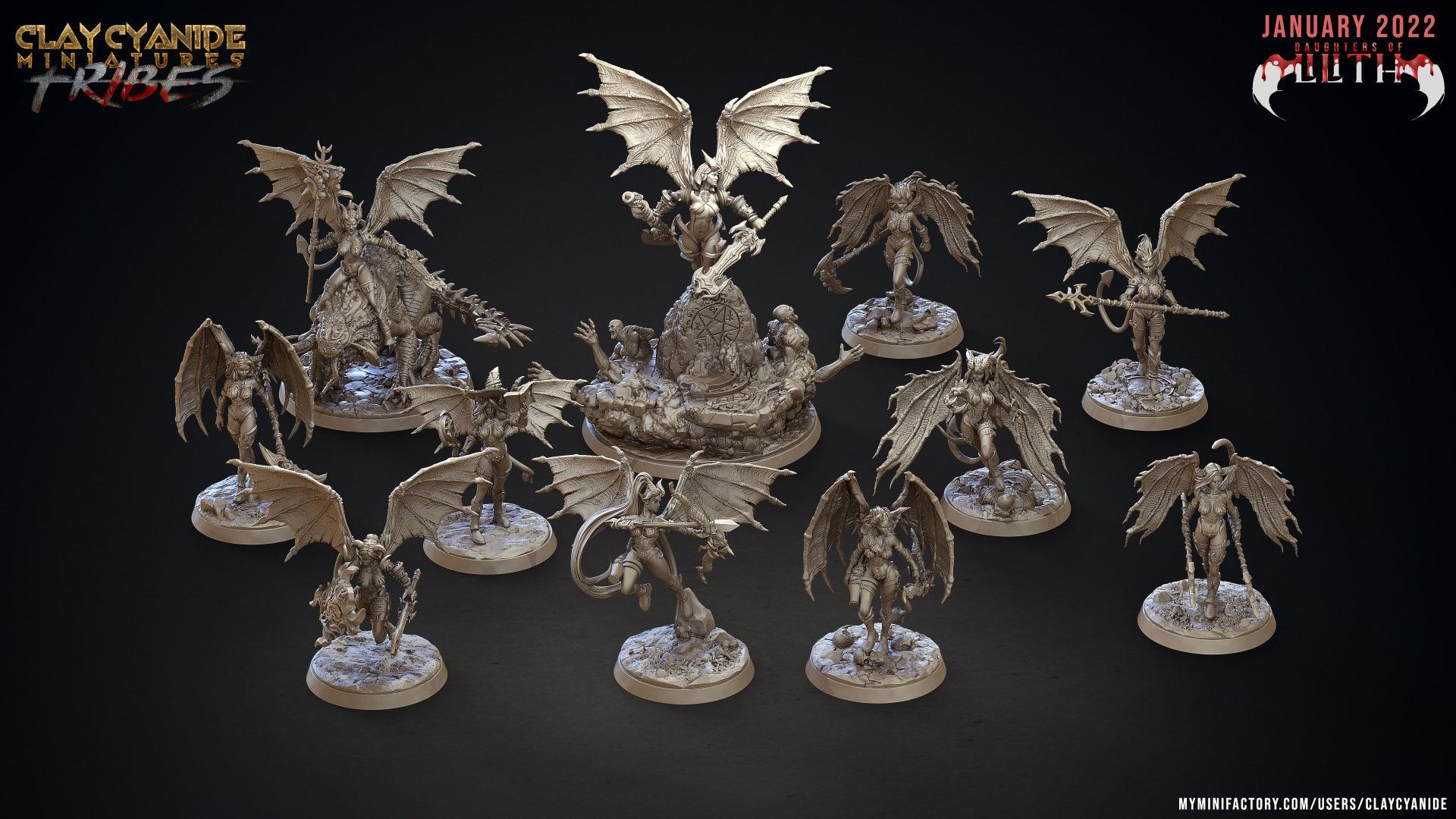 3D Printed Clay Cyanide Daughters of Lilith Tribes Factions Ragnarok D&D