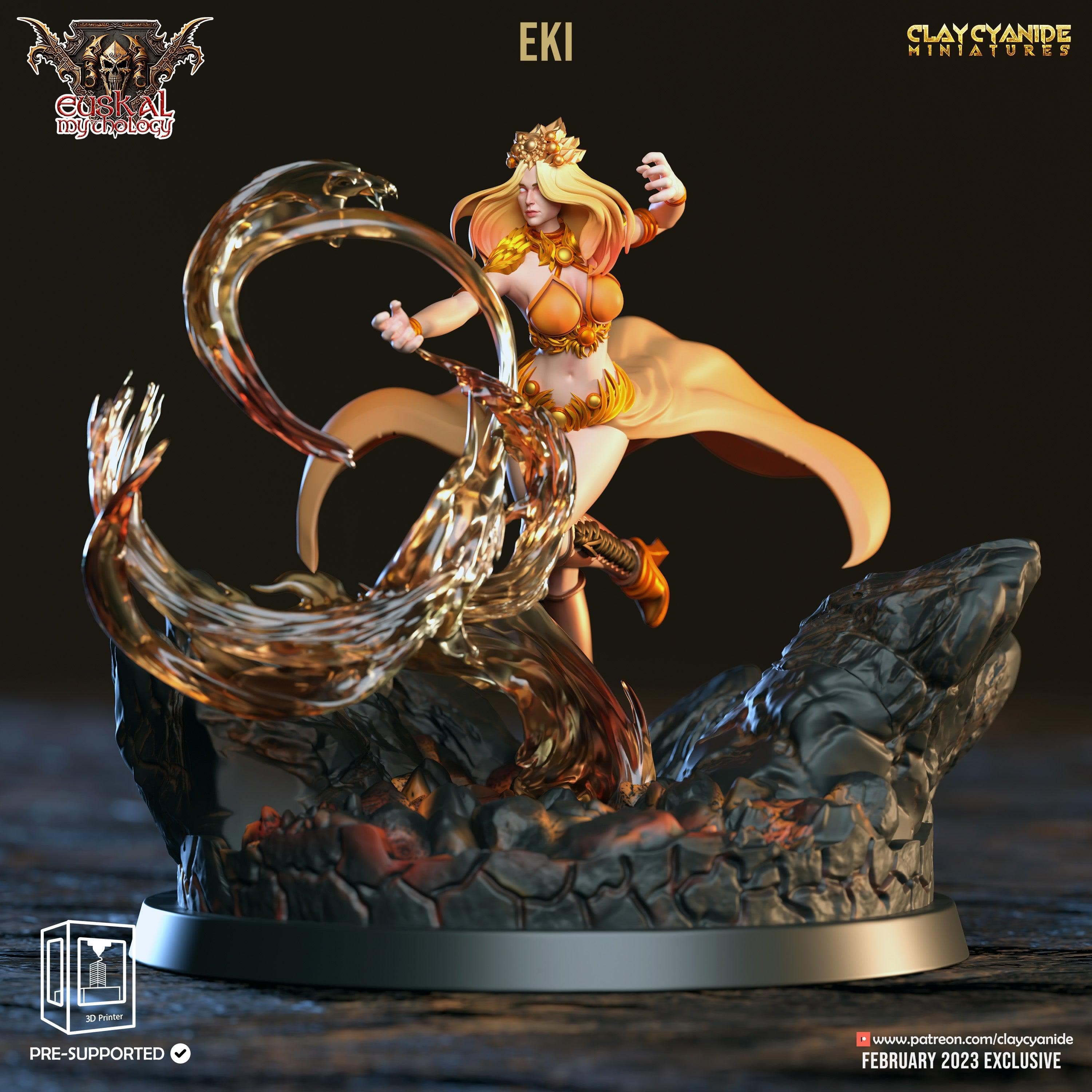 3D Printed Clay Cyanide Eki Euskal Mythology 28 32 mm D&D