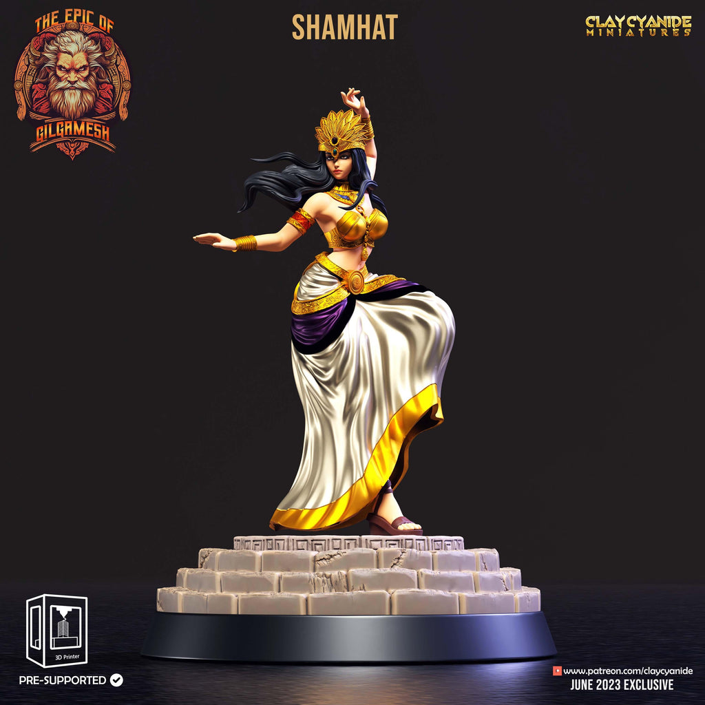 3D Printed Clay Cyanide Epic of Gilgamesh Set Shamhat 28 32 mm D&D