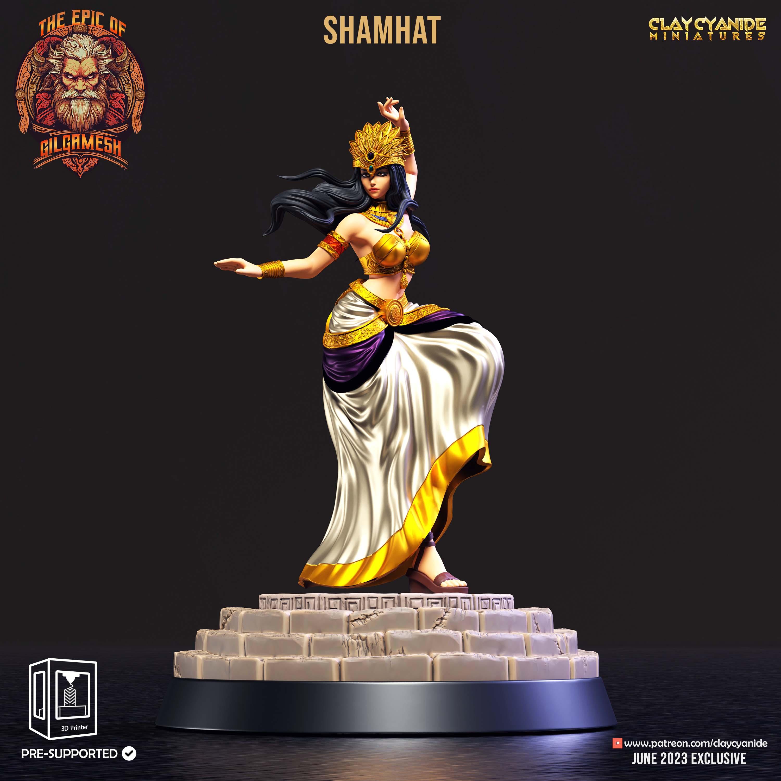 3D Printed Clay Cyanide Epic of Gilgamesh Set Shamhat 28 32 mm D&D