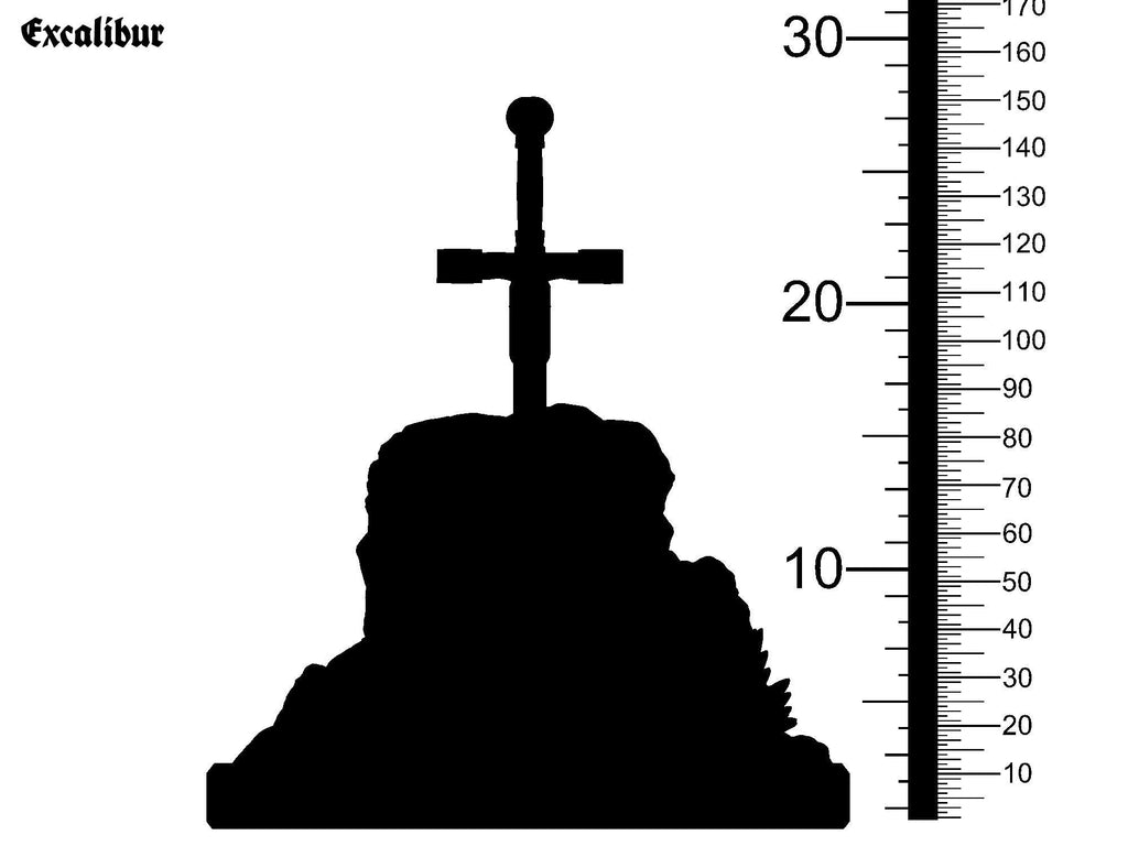 3D Printed Clay Cyanide Excalibur The Legend of King Arthur Ragnarok D&D