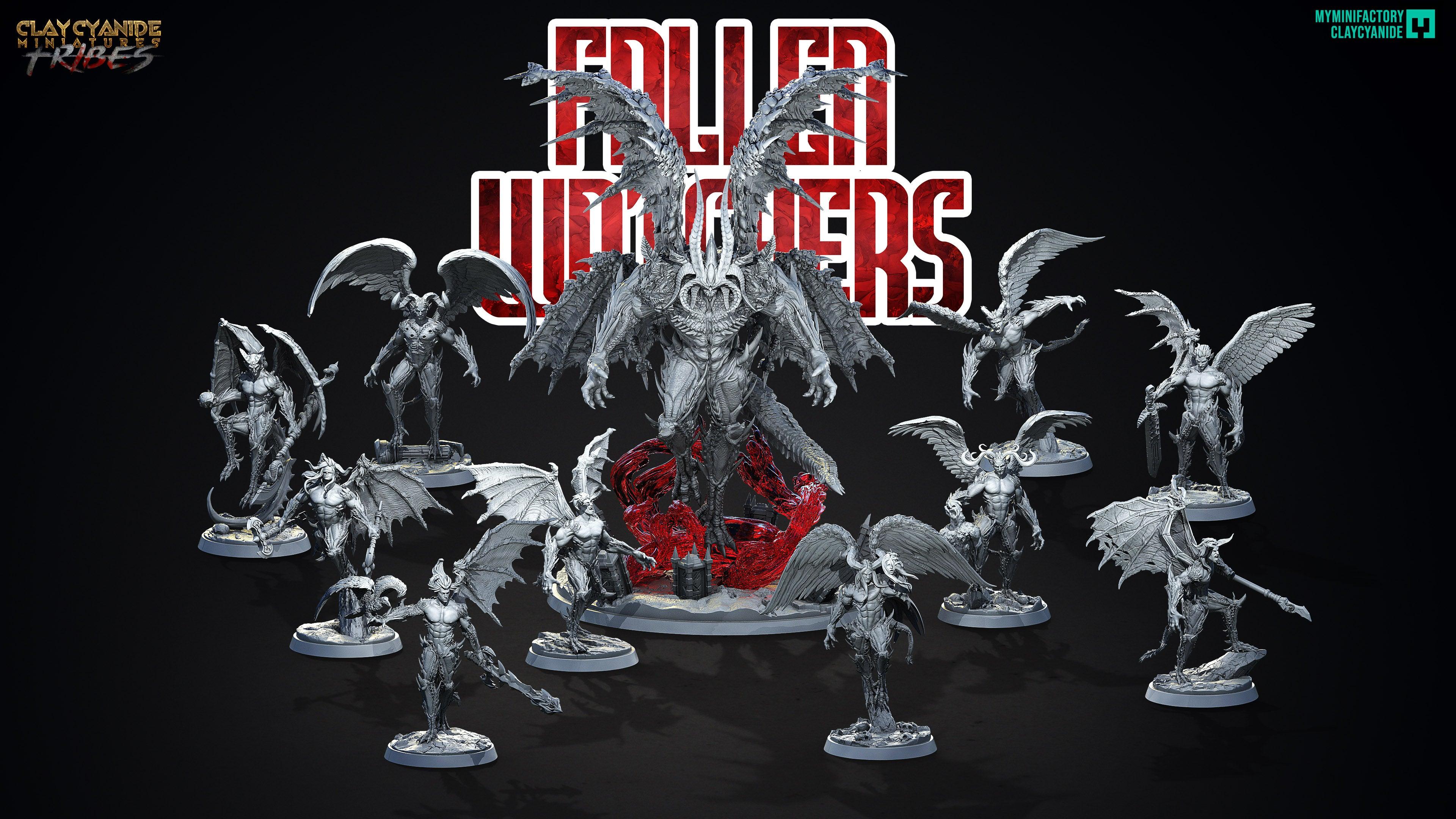3D Printed Clay Cyanide Fallen Watchers Factions Tribes Ragnarok D&D