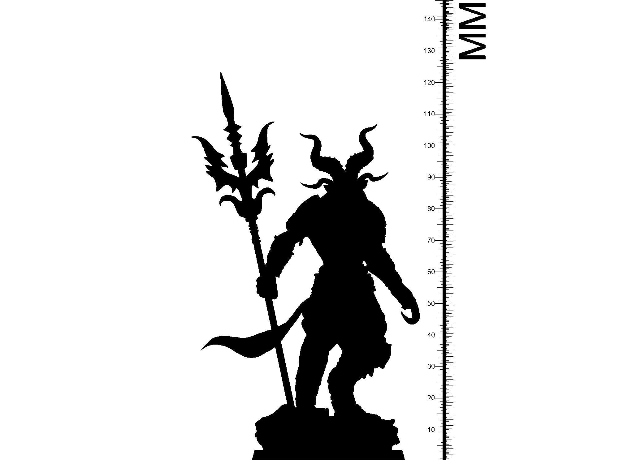 3D Printed Clay Cyanide Gorg Kingdom of Persia 28 32 mm D&D
