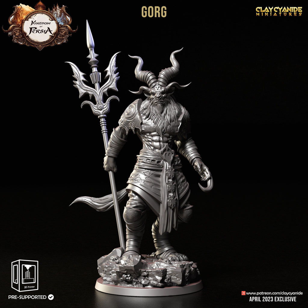 3D Printed Clay Cyanide Gorg Kingdom of Persia 28 32 mm D&D