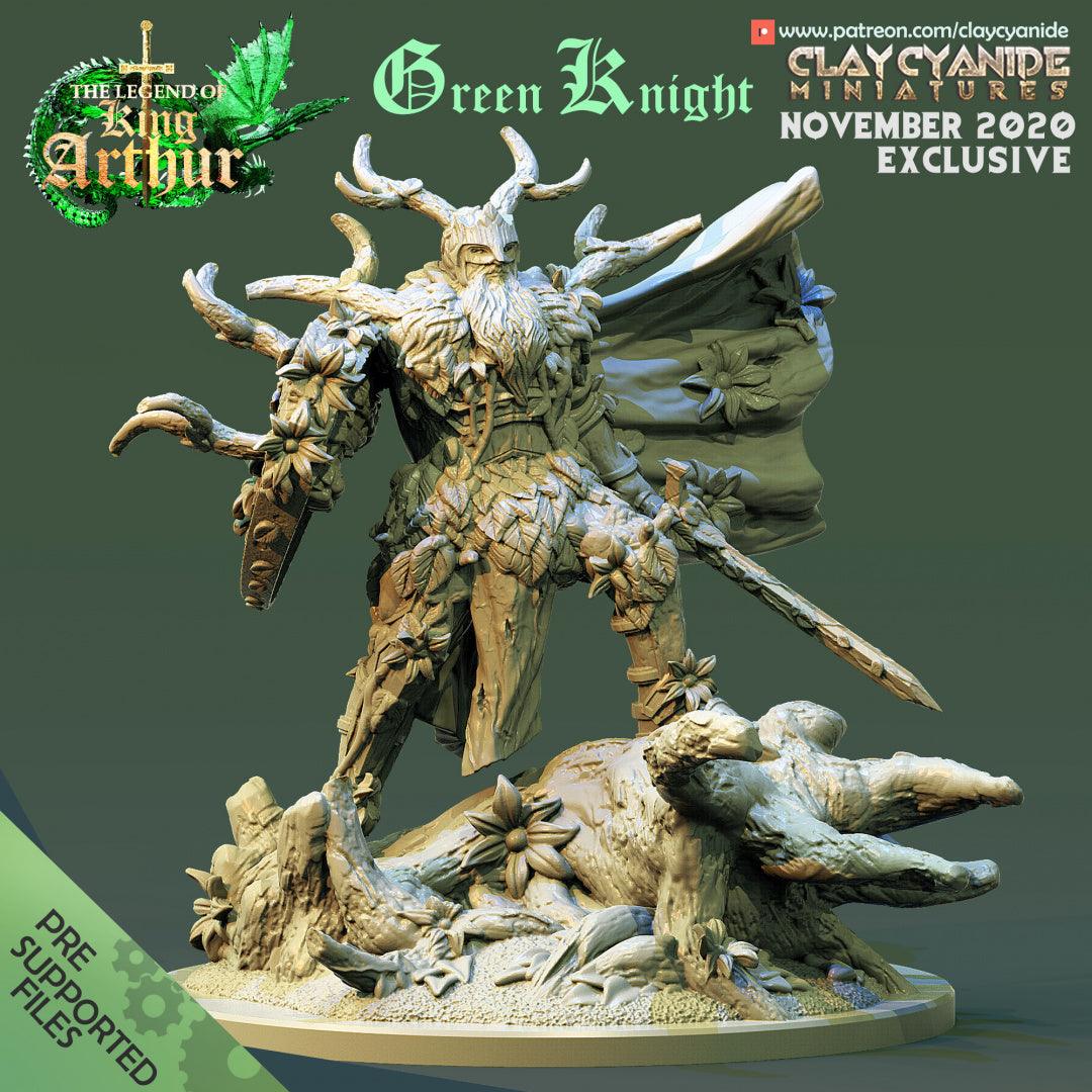 3D Printed Clay Cyanide Green Knight The Legend of King Arthur Ragnarok D&D