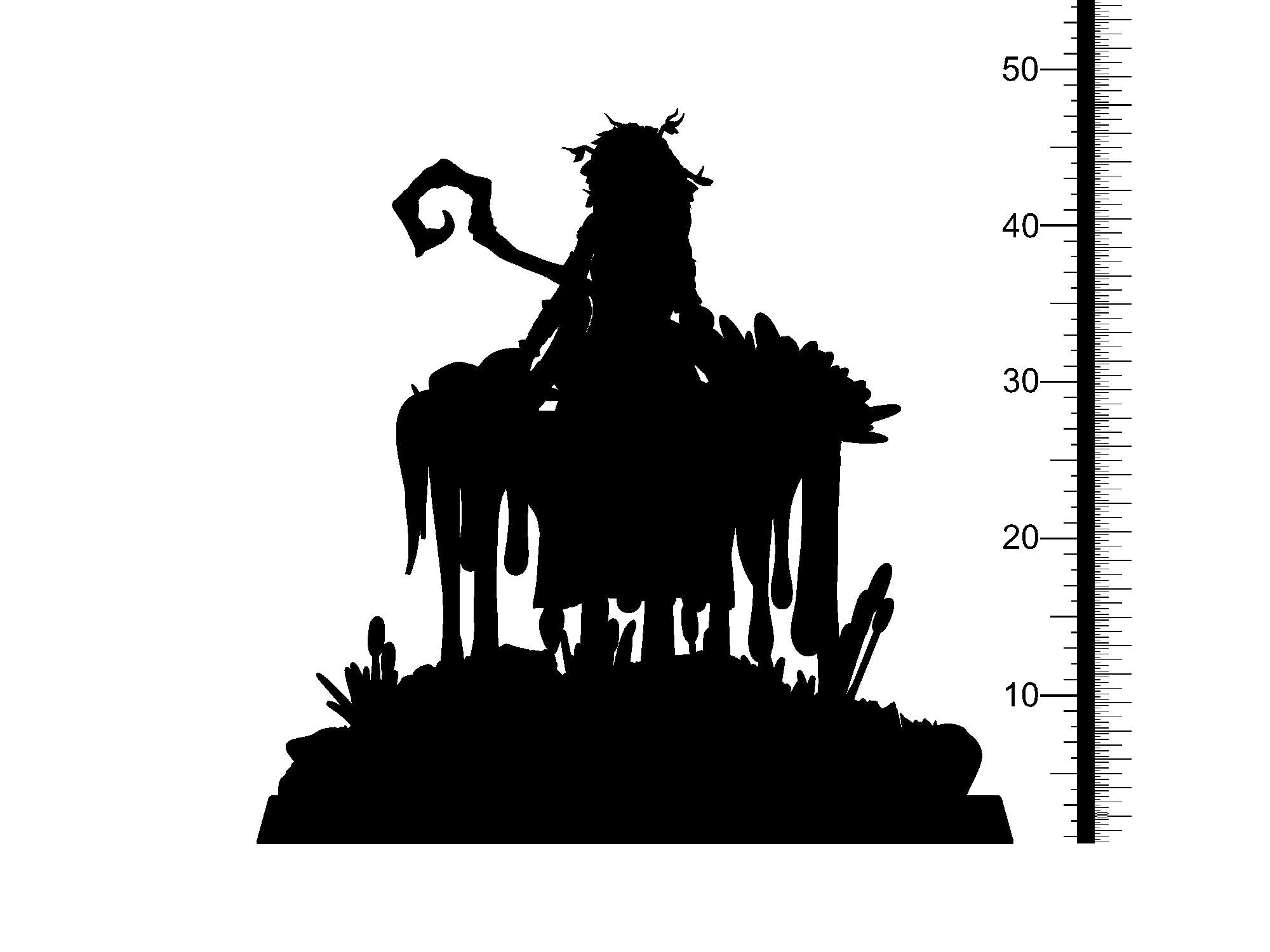 3D Printed Clay Cyanide Gubbar Ethiopian Mythos 28 32 mm D&D
