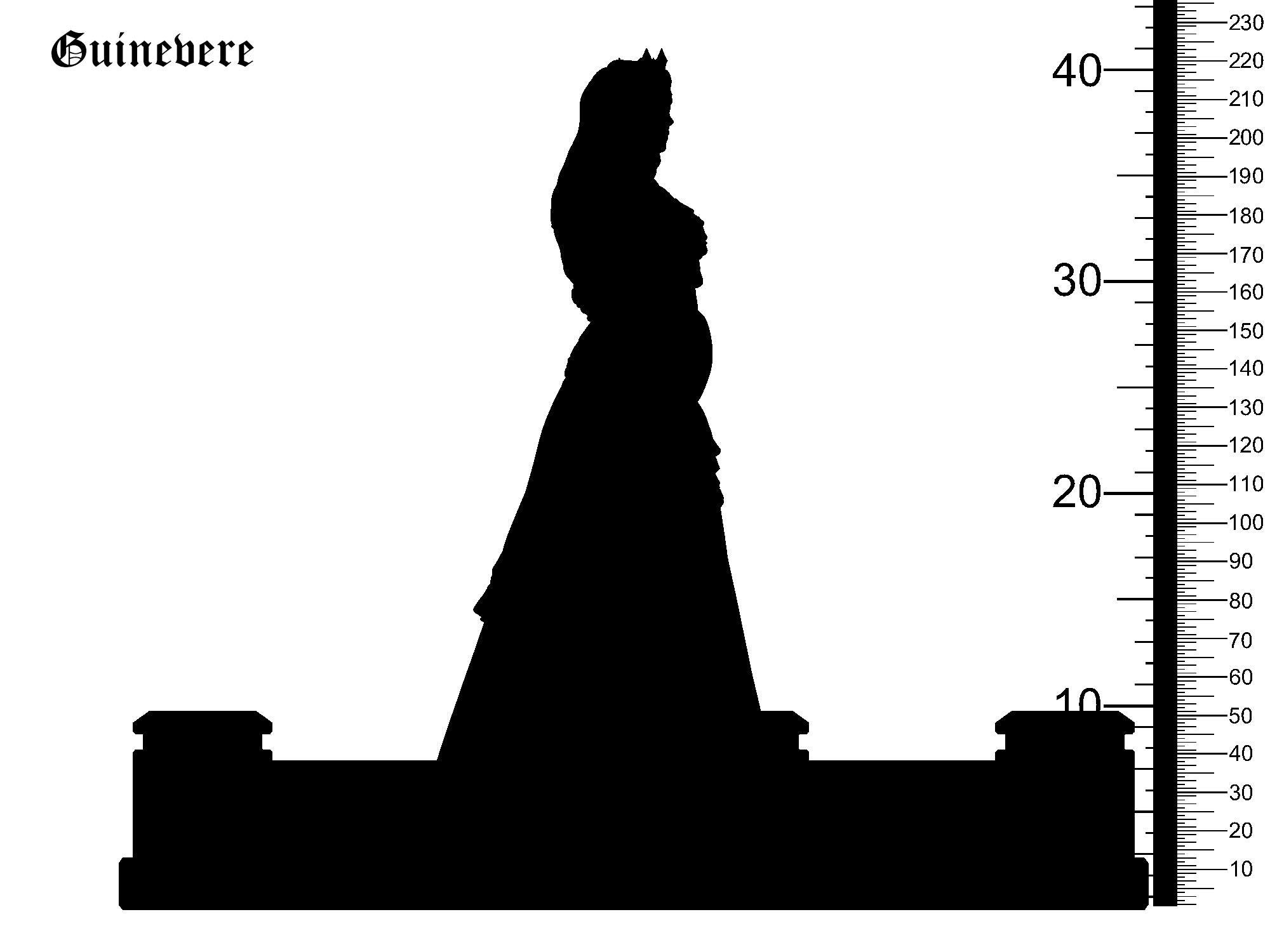 3D Printed Clay Cyanide Guinevere The Legend of King Arthur Ragnarok D&D