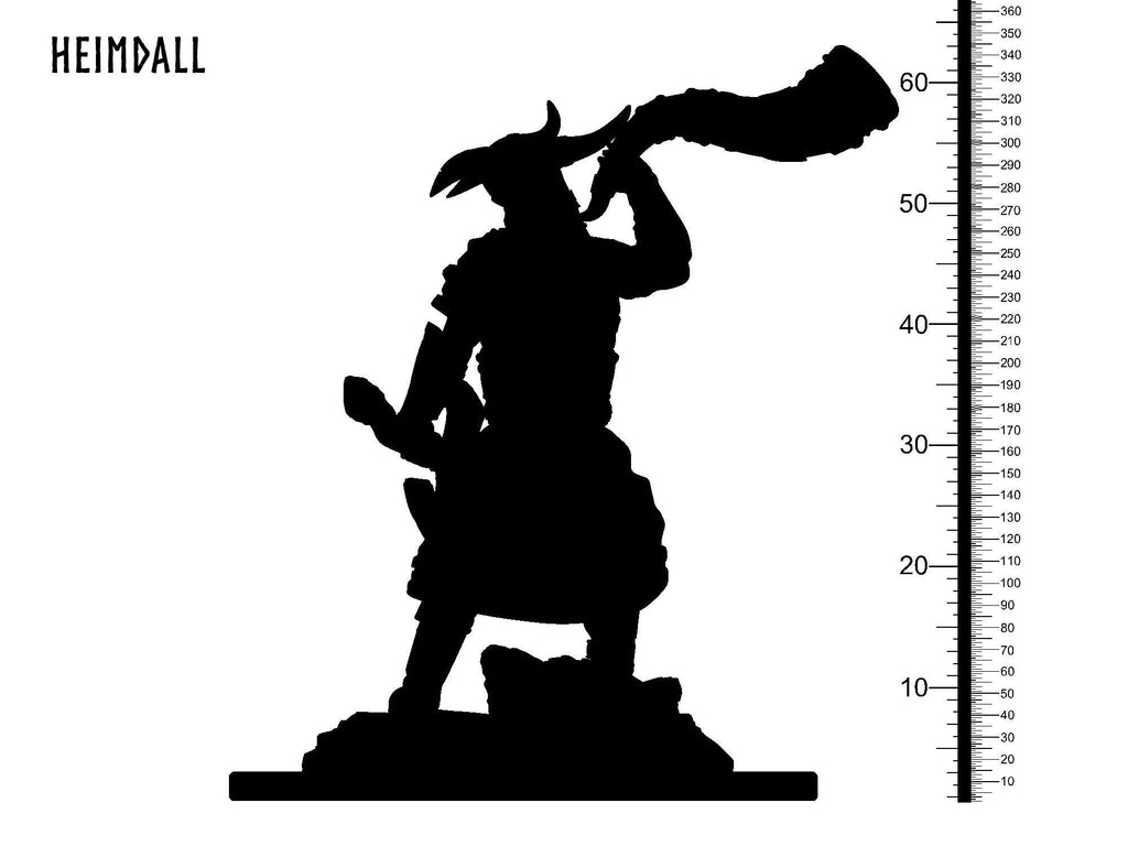 3D Printed Clay Cyanide Heimdall Norse Mythology 28 32 mm D&D