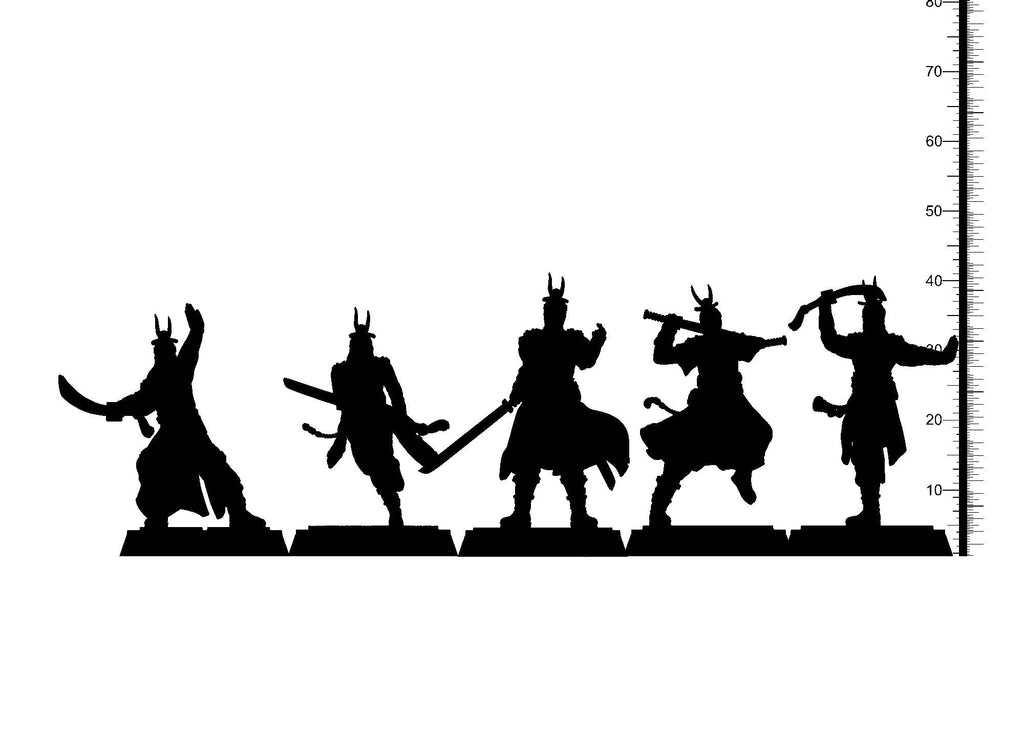 3D Printed Clay Cyanide Hwarang Wall Warriors Korean Mythology Ragnarok D&D