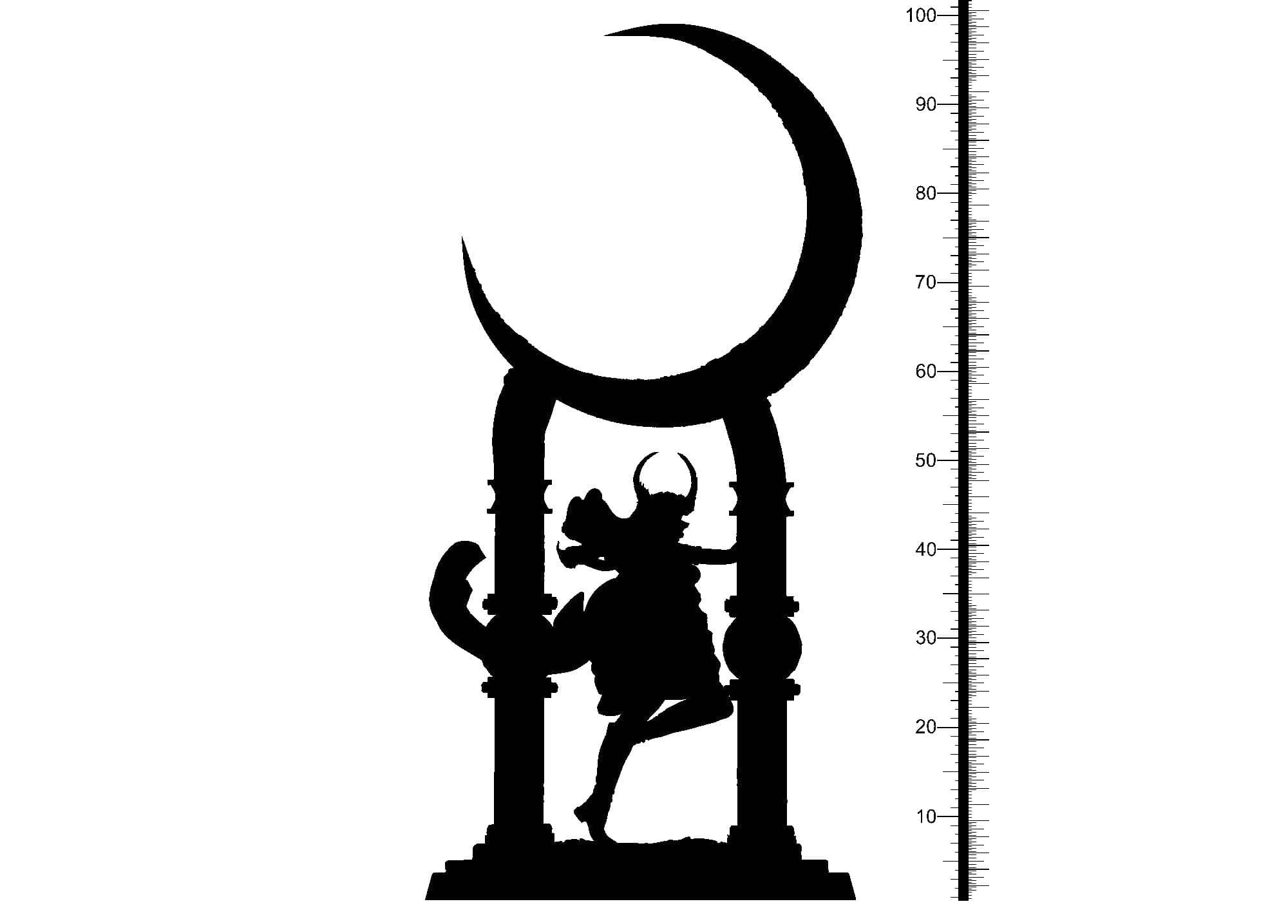 3D Printed Clay Cyanide Ilargi Euskal Mythology 28 32 mm D&D