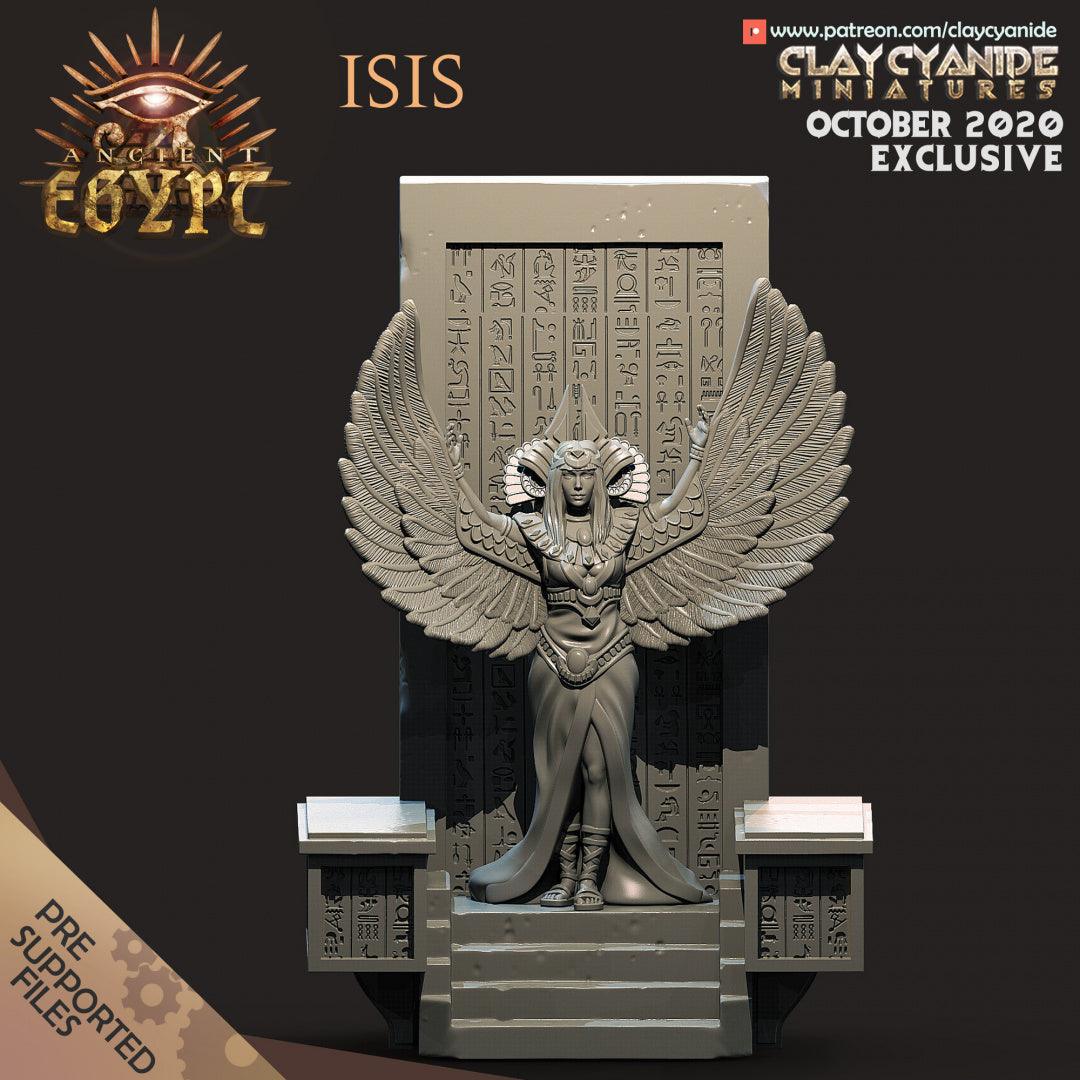 3D Printed Clay Cyanide Isis Egyptian Mythology 28 32 mm D&D