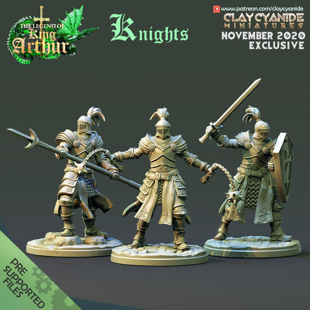 3D Printed Clay Cyanide Knights The Legend of King Arthur Ragnarok D&D