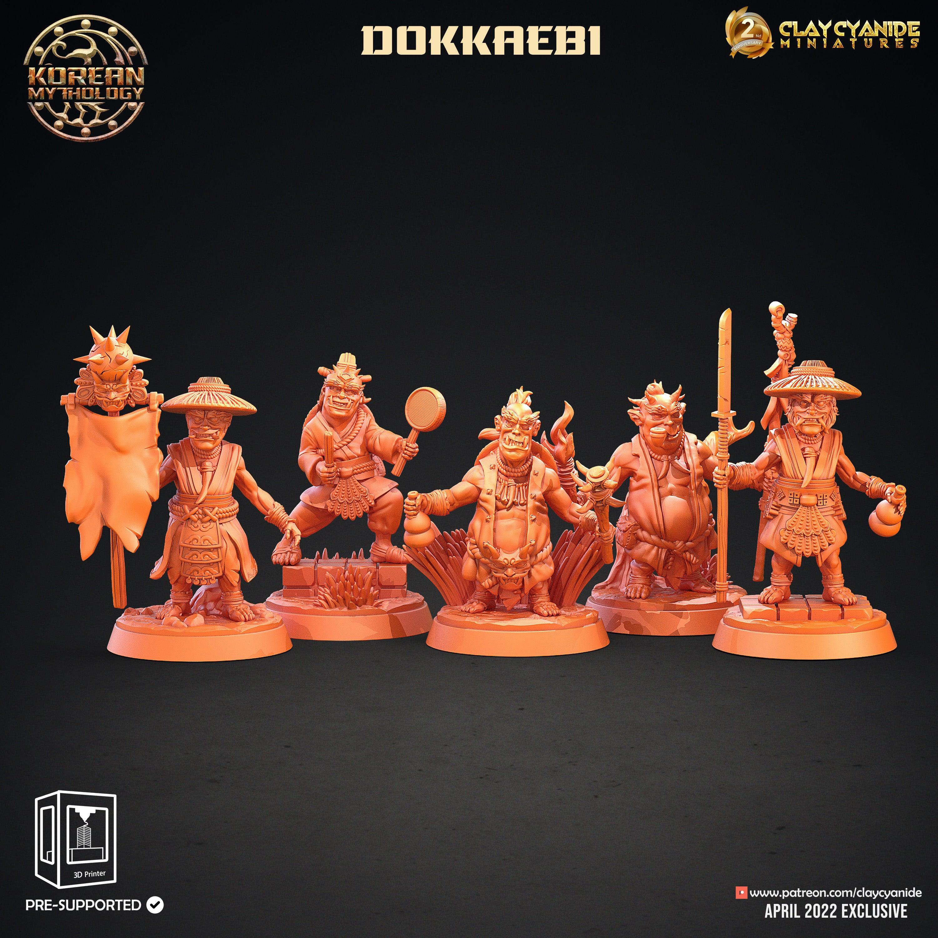 3D Printed Clay Cyanide Korean Mythology Full Set Ragnarok D&D