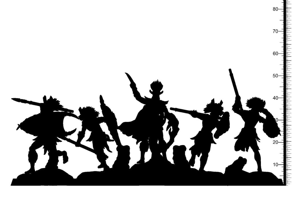 3D Printed Clay Cyanide Kushite Witch Finders Set Hyborian Age 28mm-32mm Ragnarok D&D