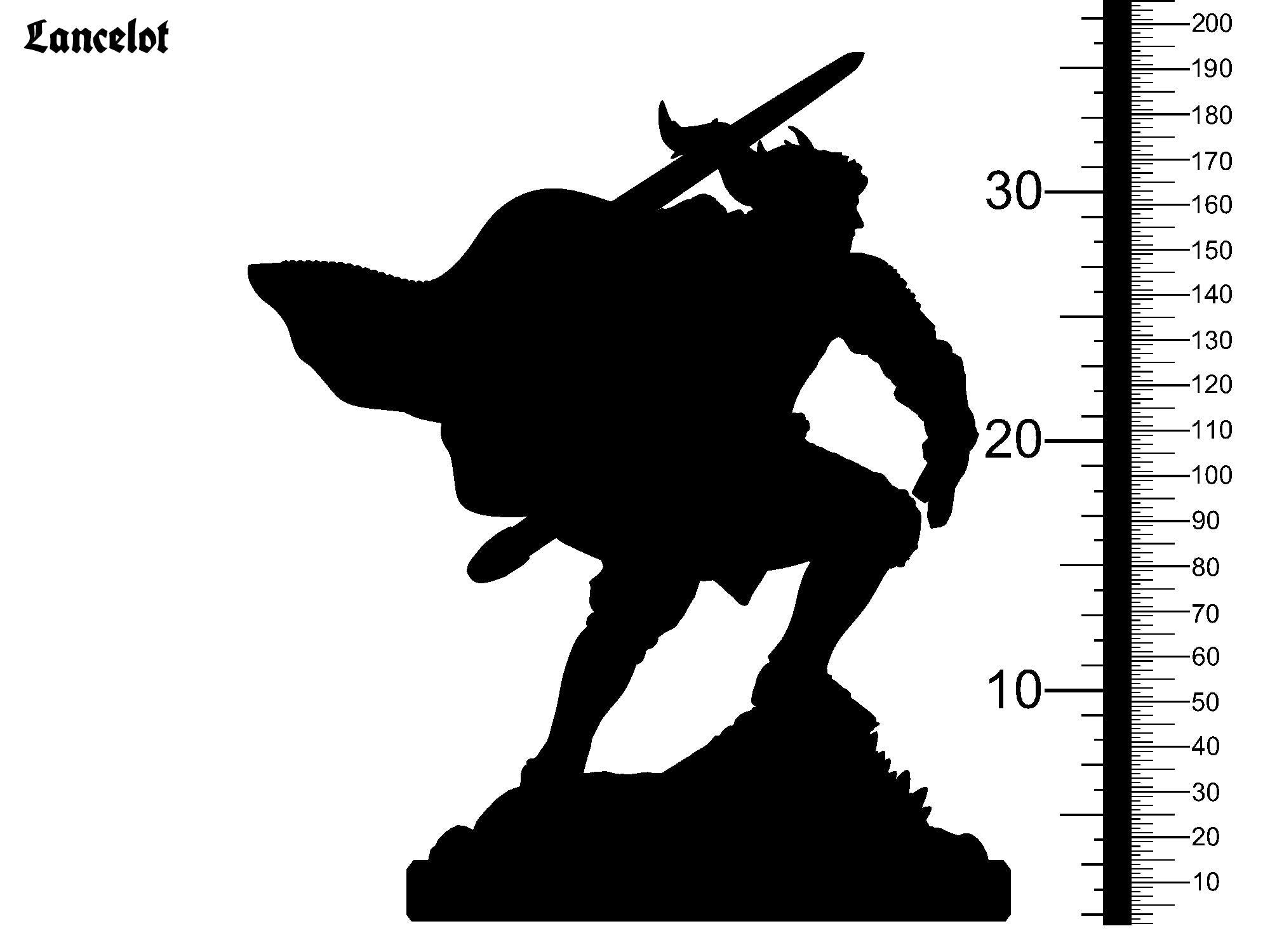 3D Printed Clay Cyanide Lancelot The Legend of King Arthur Ragnarok D&D