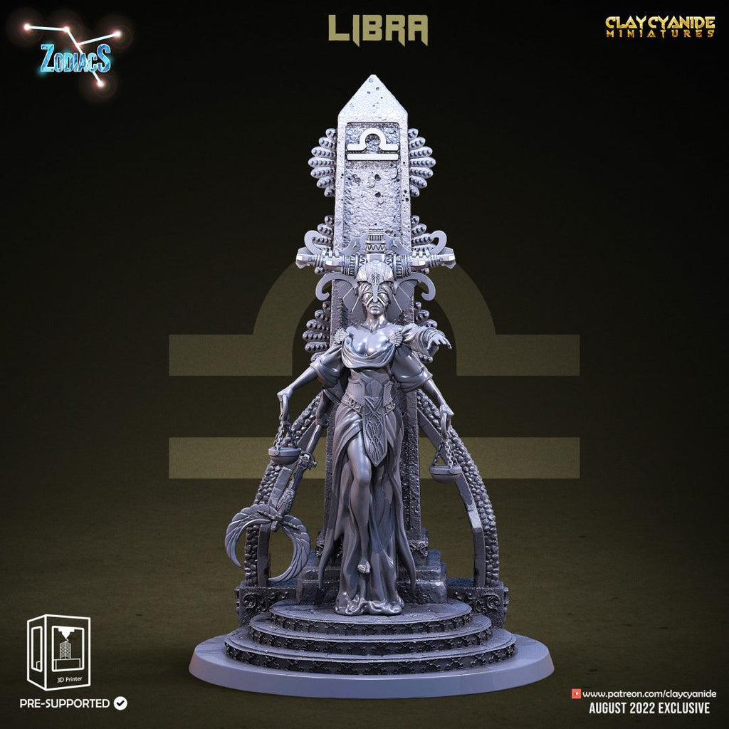 3D Printed Clay Cyanide Libra Zodics 28mm-32mm Ragnarok D&D