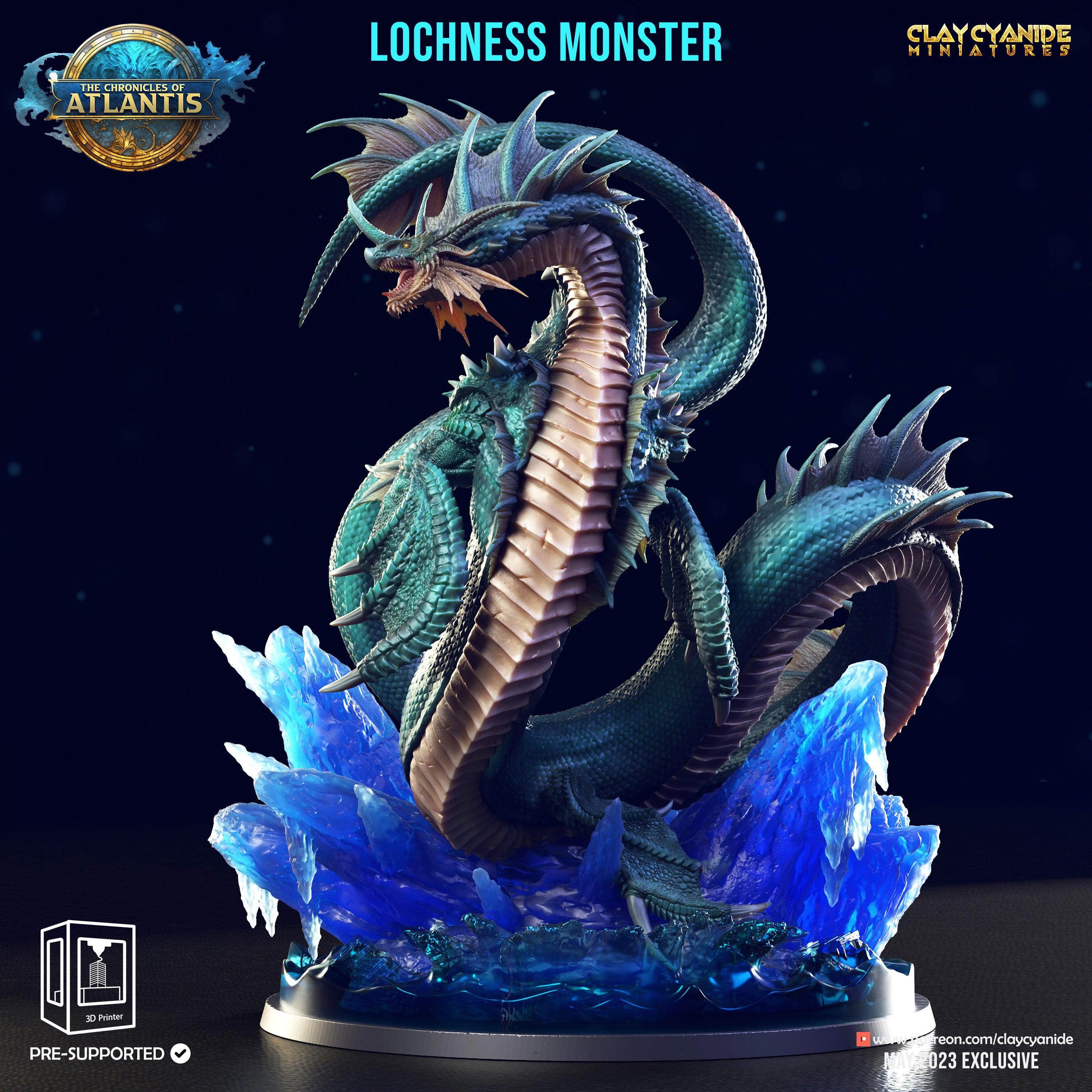 3D Printed Clay Cyanide Lochness Monster The Chronicles of Atlantis 28 32 mm D&D