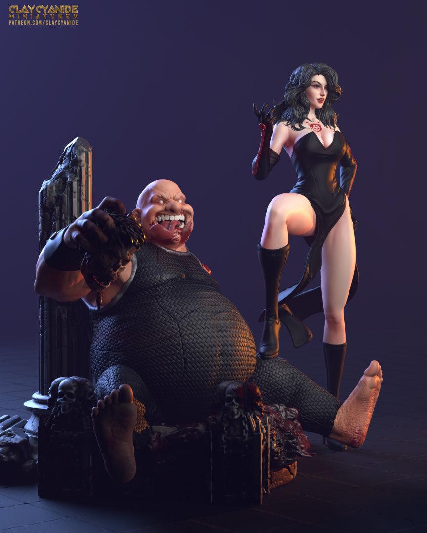 3D Printed Clay Cyanide Lust and Gluttony Deady Sins Ragnarok D&D