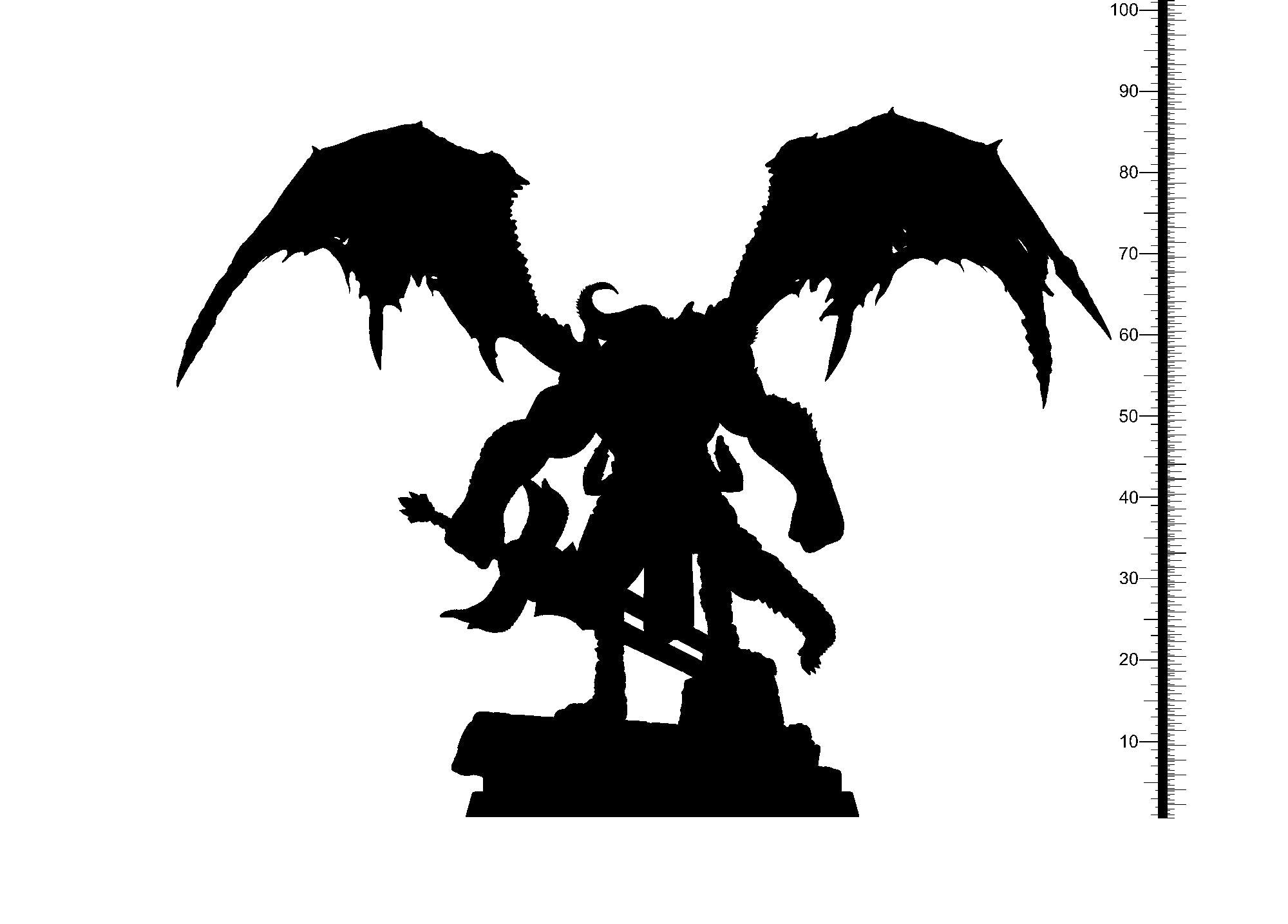 3D Printed Clay Cyanide Malacoda Dante's Inferno 28mm-32mm Ragnarok D&D