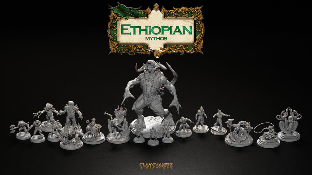 3D Printed Clay Cyanide Mandrakes Ethiopian Mythos 28 32 mm D&D