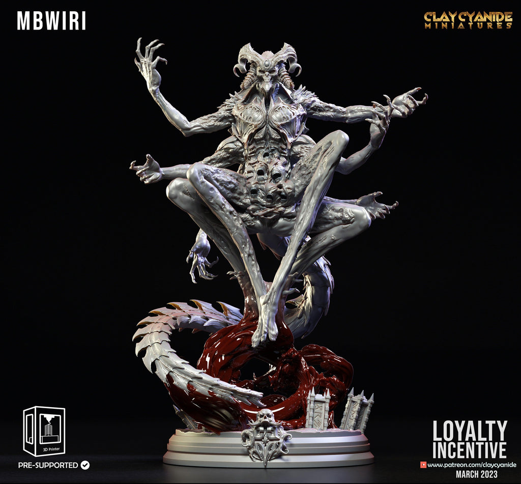 3D Printed Clay Cyanide Mbwiri 28 32 mm D&D