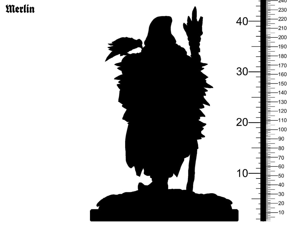 3D Printed Clay Cyanide Merlin The Legend of King Arthur Ragnarok D&D