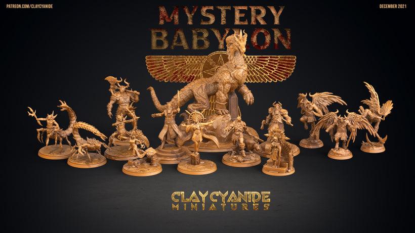 3D Printed Clay Cyanide Mystery Babylon - Gilgamesh 28mm 32mm D&D