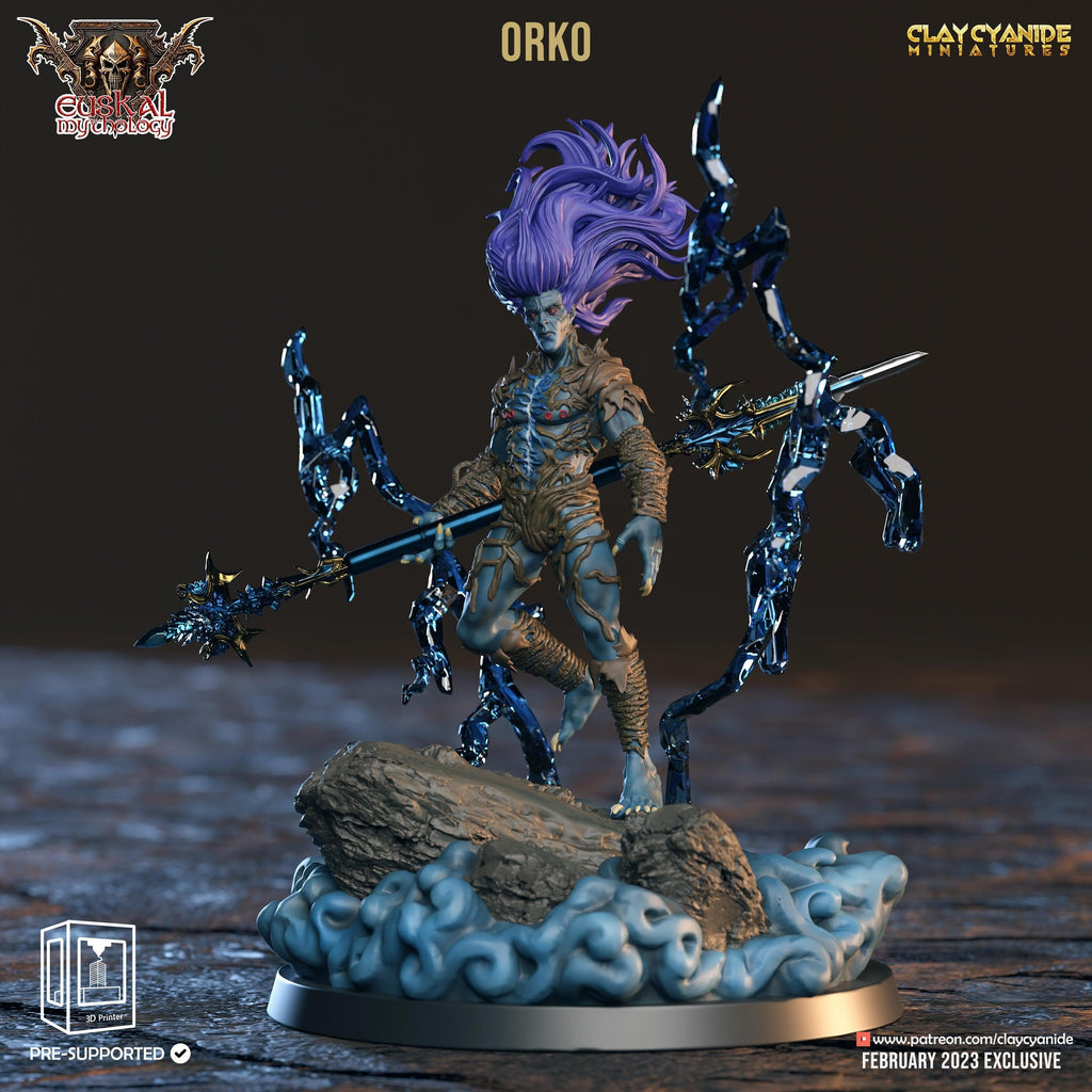 3D Printed Clay Cyanide Orko Euskal Mythology 28 32 mm D&D