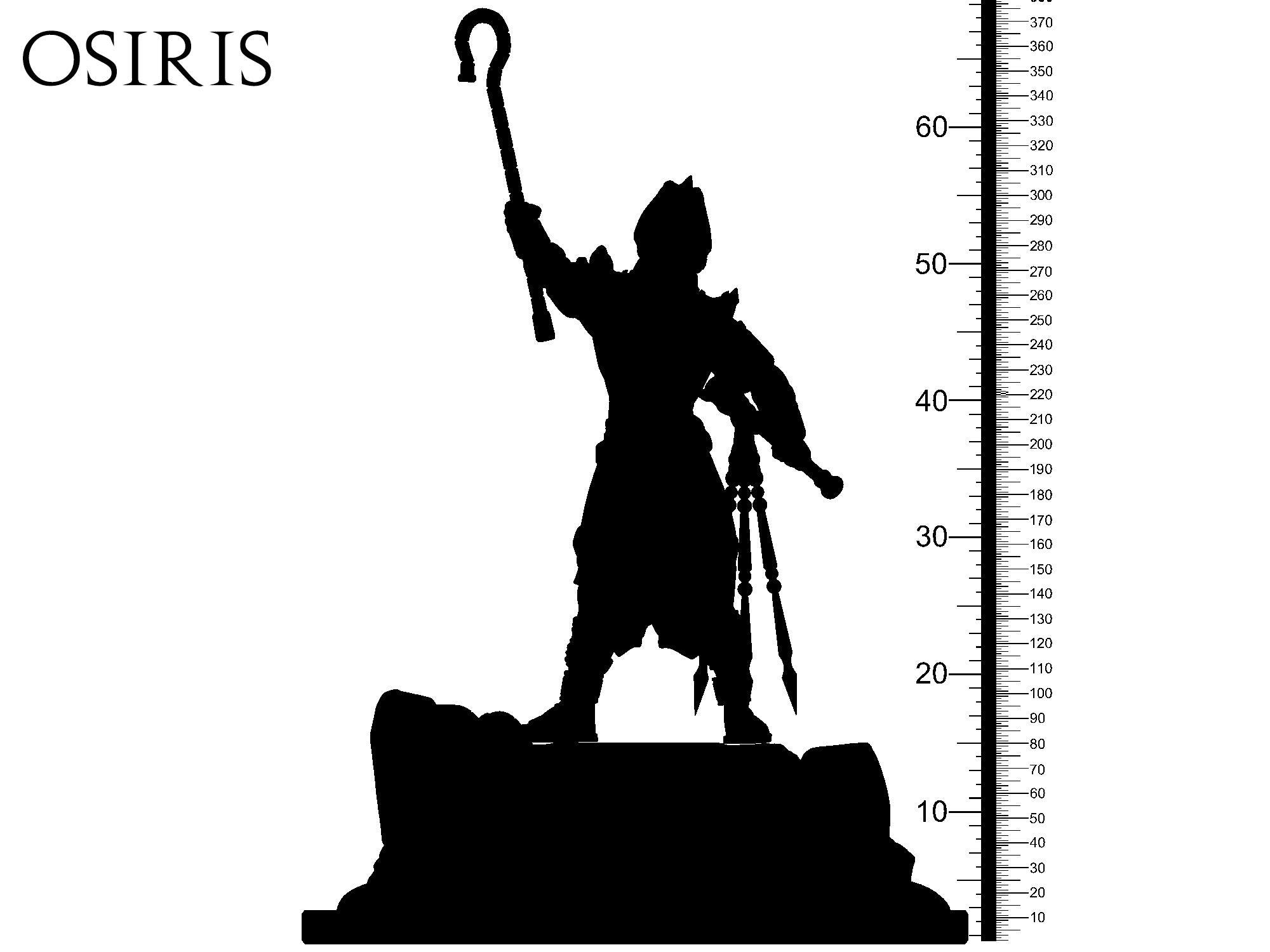 3D Printed Clay Cyanide Osiris Egyptian Mythology 28 32 mm D&D