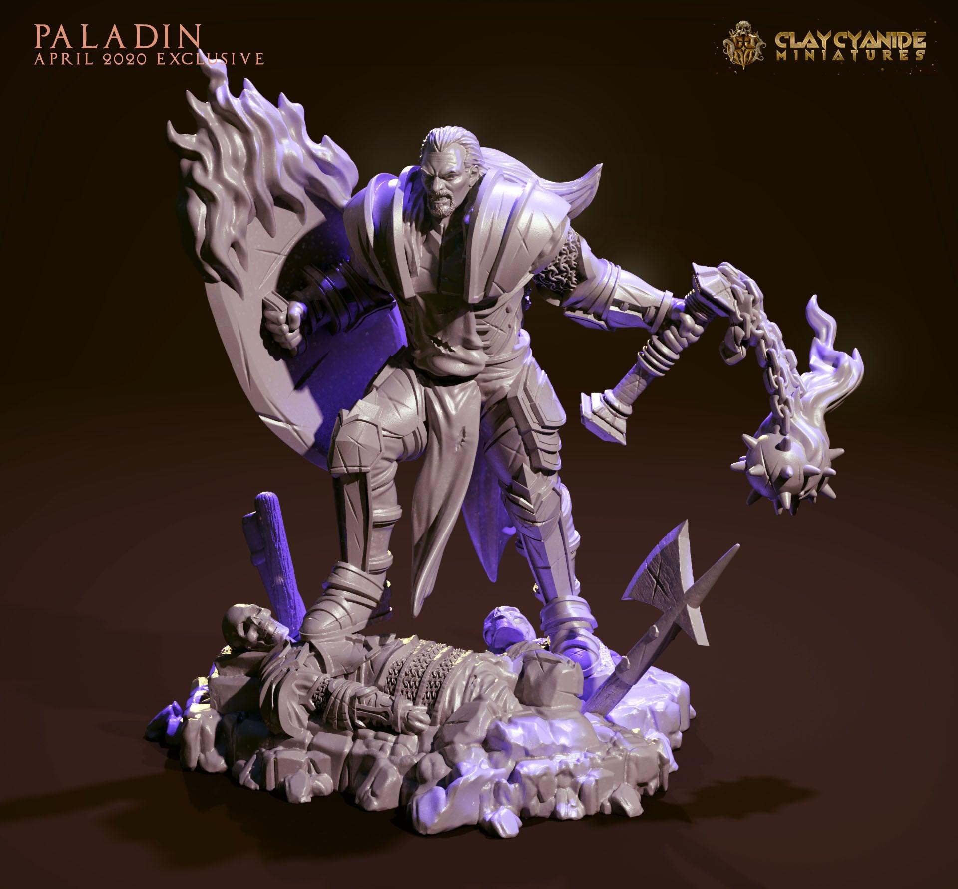 3D Printed Clay Cyanide Paladin 28mm-32mm Ragnarok D&D
