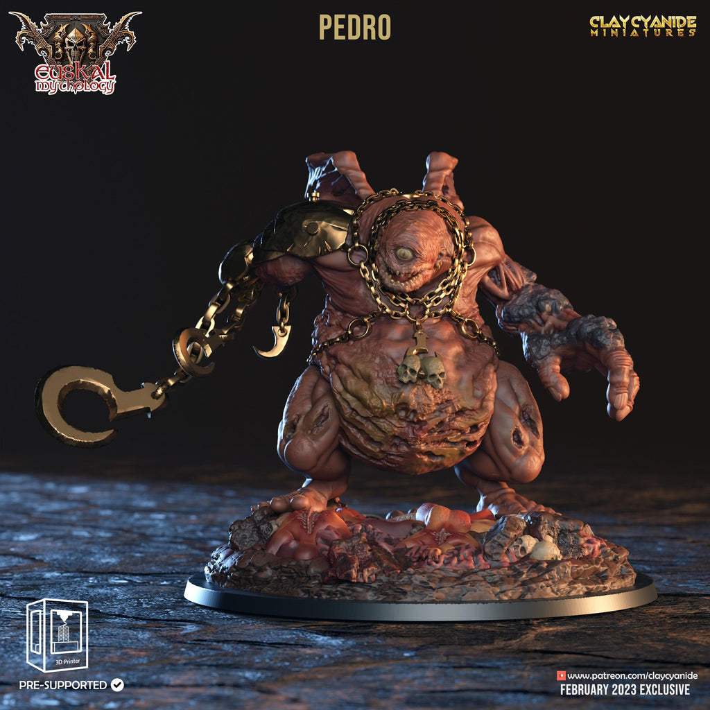 3D Printed Clay Cyanide Pedro Tartalo Euskal Mythology 28 32 mm D&D