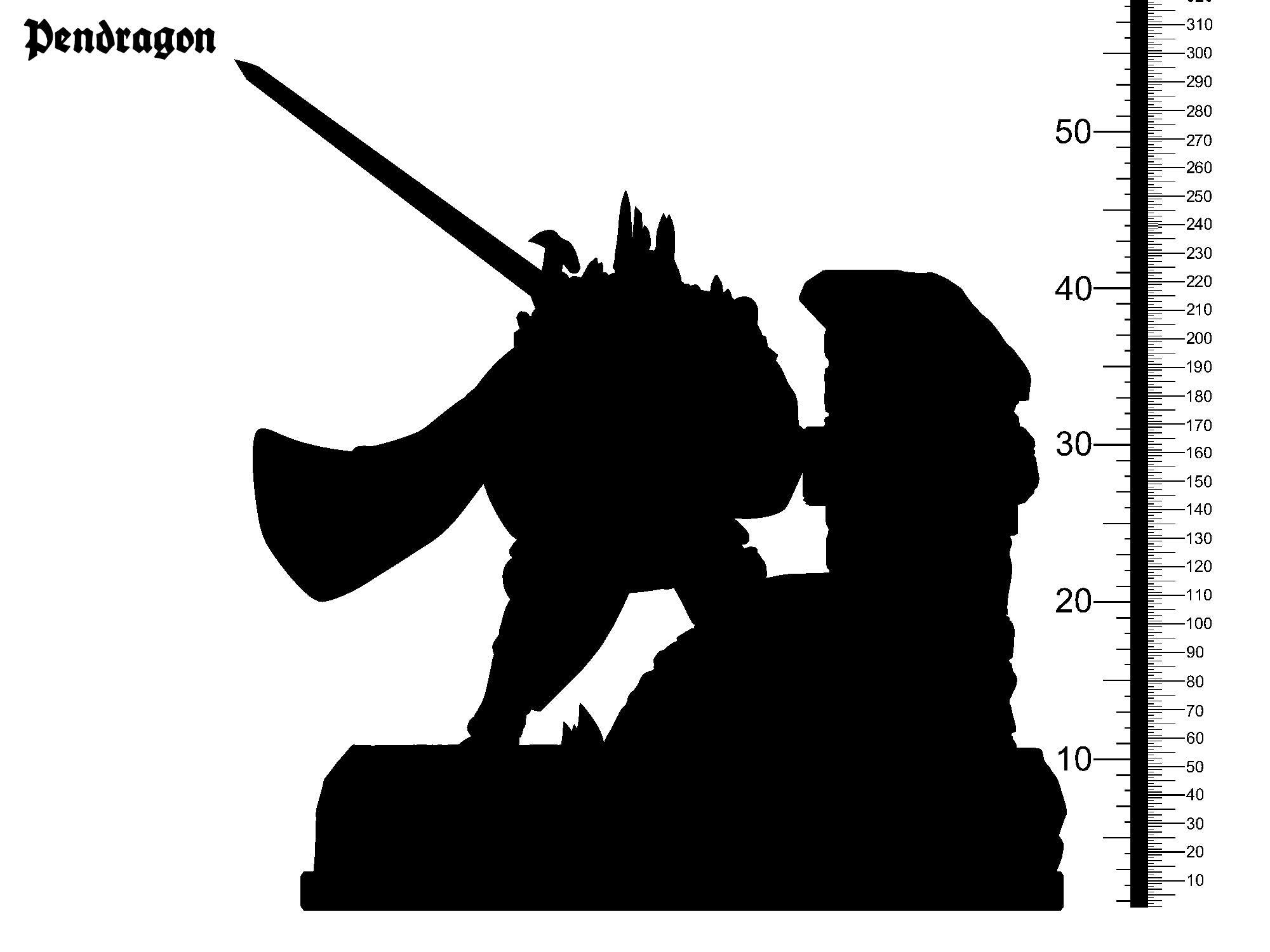 3D Printed Clay Cyanide Pendragon The Legend of King Arthur Ragnarok D&D