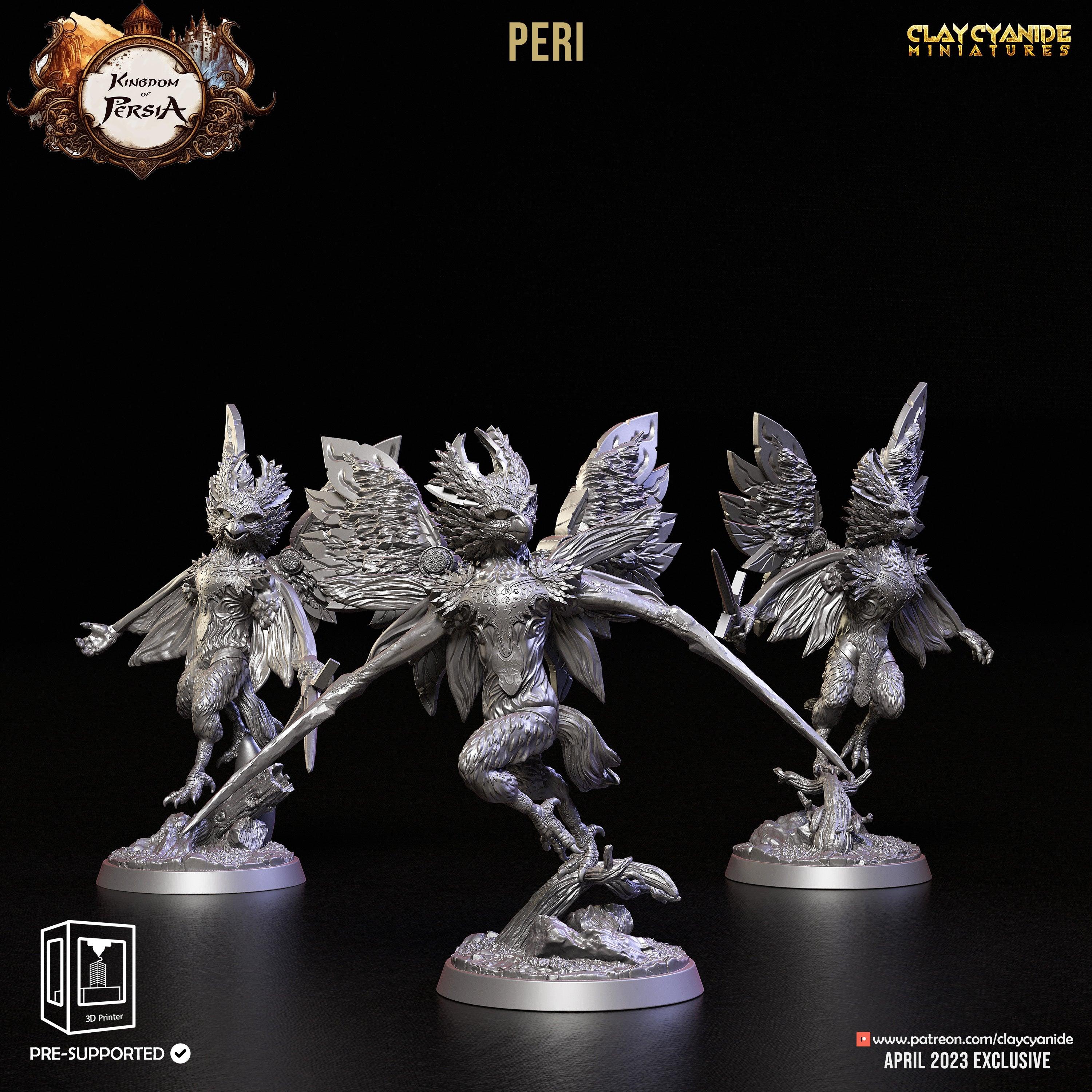 3D Printed Clay Cyanide Peri Kingdom of Persia 28 32 mm D&D
