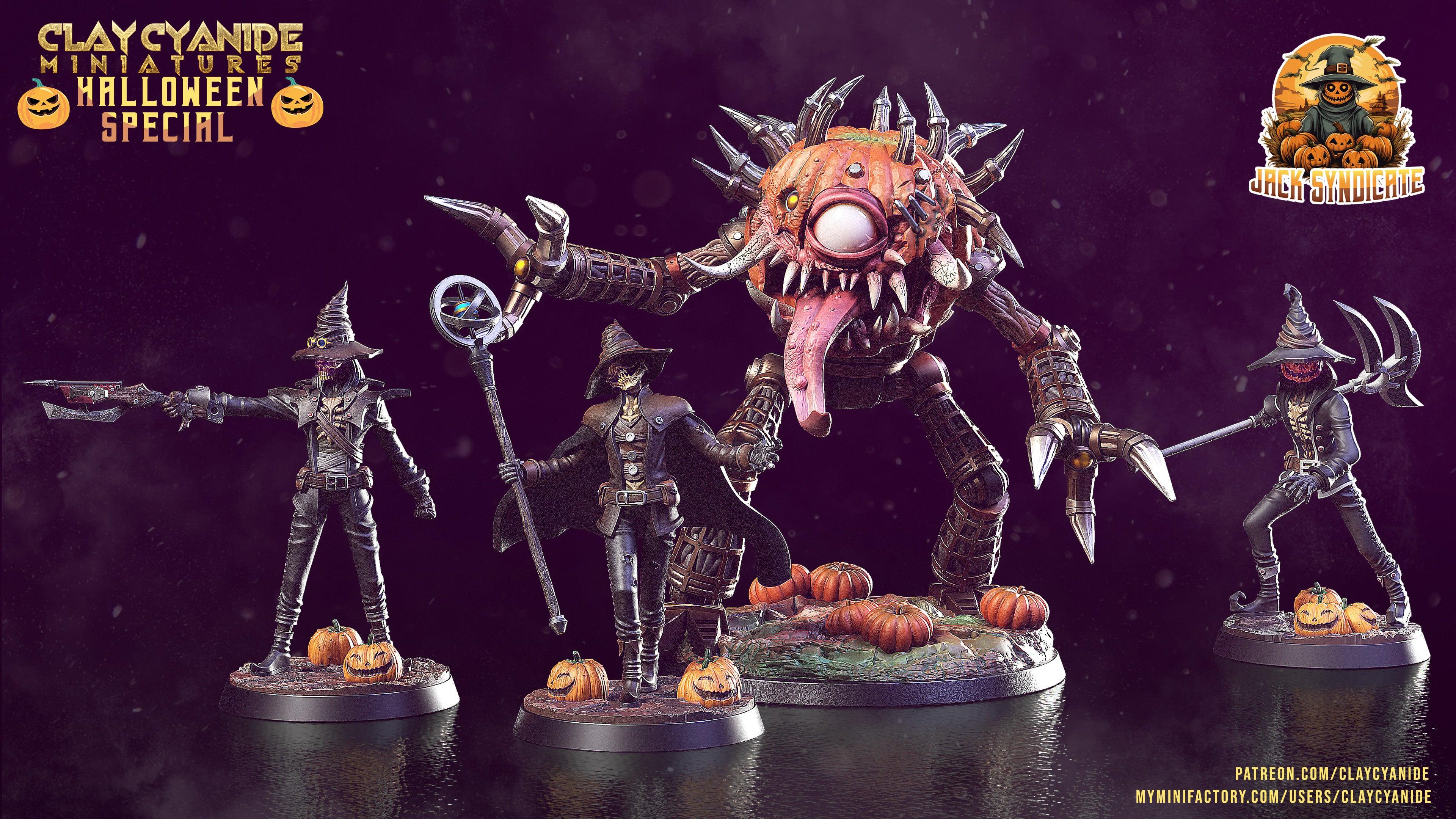 3D Printed Clay Cyanide Phantomstalk The Jack Syndicate Set 28 32 mm D&D