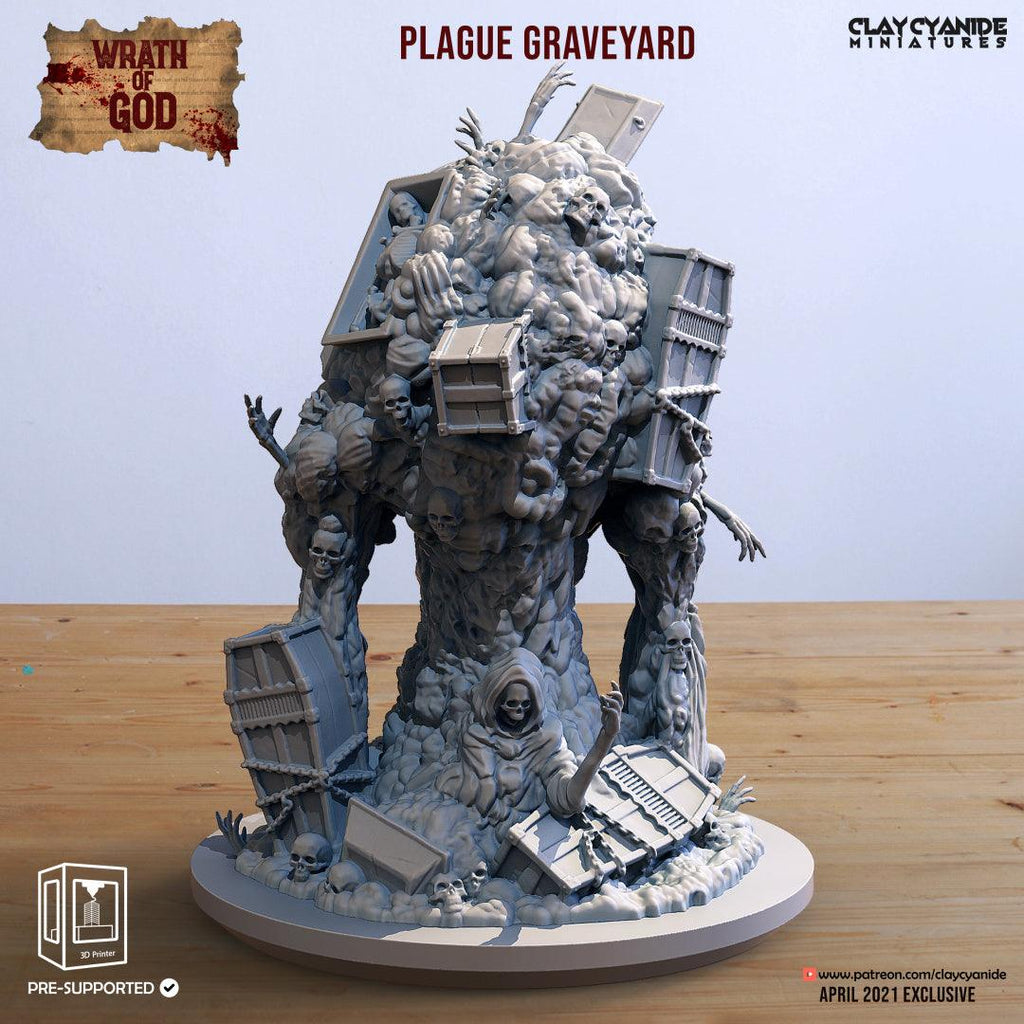 3D Printed Clay Cyanide Plague Graveyard Wrath of Gods Ragnarok D&D