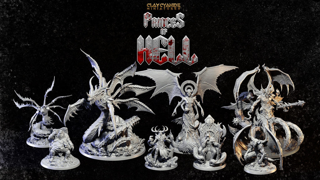 3D Printed Clay Cyanide Princess of Hell Ragnarok D&D