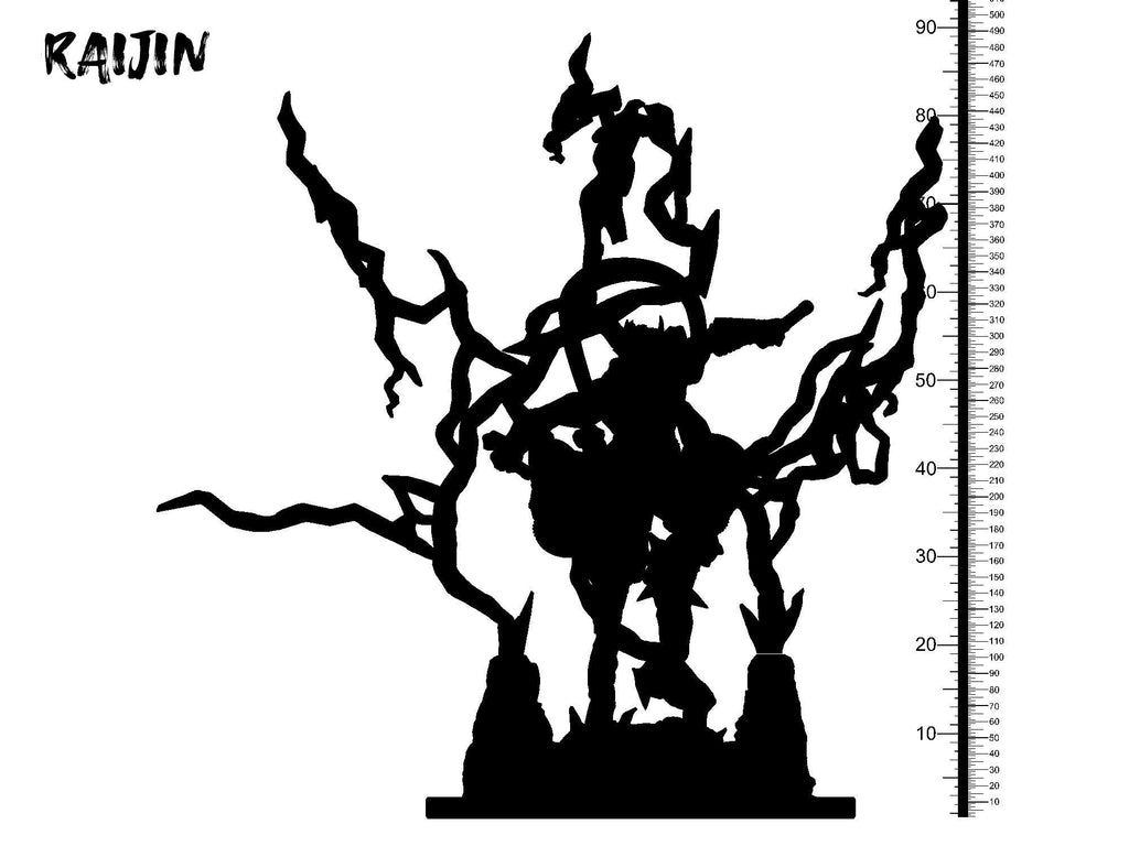 3D Printed Clay Cyanide Raijin Japanese Deities Ragnarok D&D