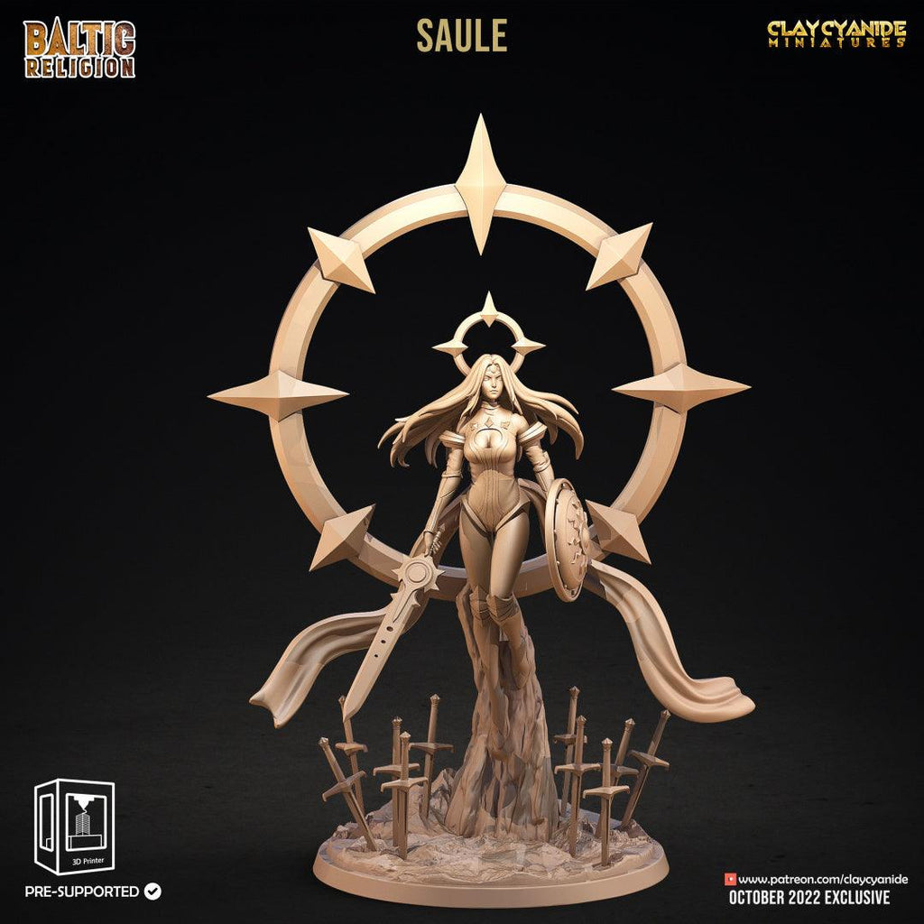 3D Printed Clay Cyanide Saule Baltic Religion 28mm-32mm Ragnarok D&D