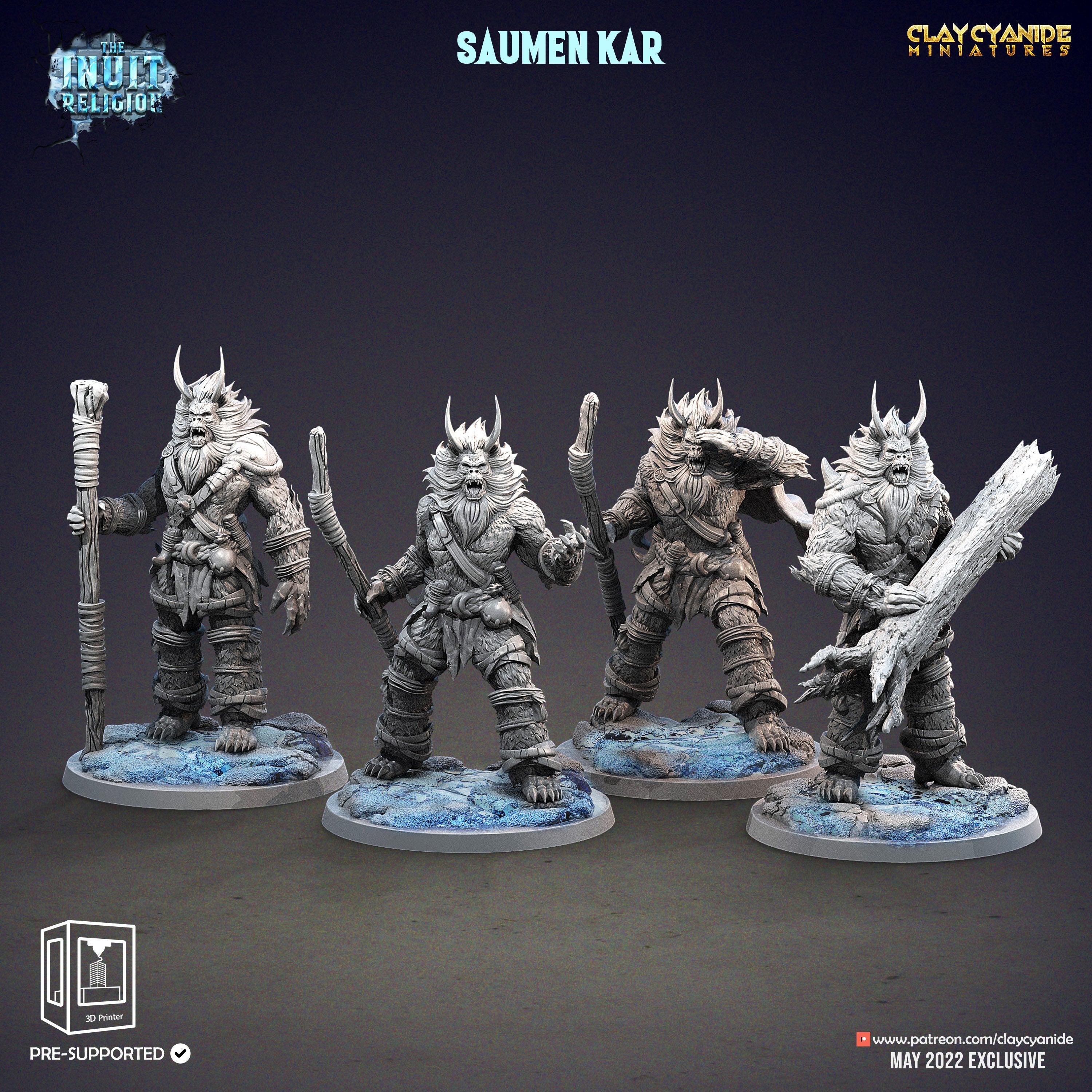 3D Printed Clay Cyanide Saumen Kar Inuit Religion Ragnarok D&D