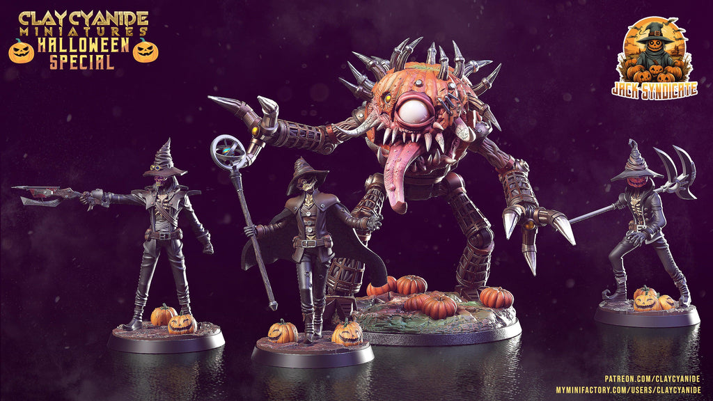 3D Printed Clay Cyanide Soulstitch The Jack Syndicate Set 28 32 mm D&D