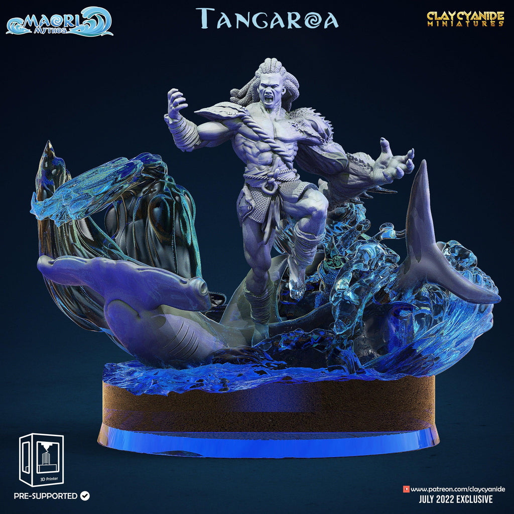 3D Printed Clay Cyanide Tangaroa Maori Mythos 28mm-32mm Ragnarok D&D