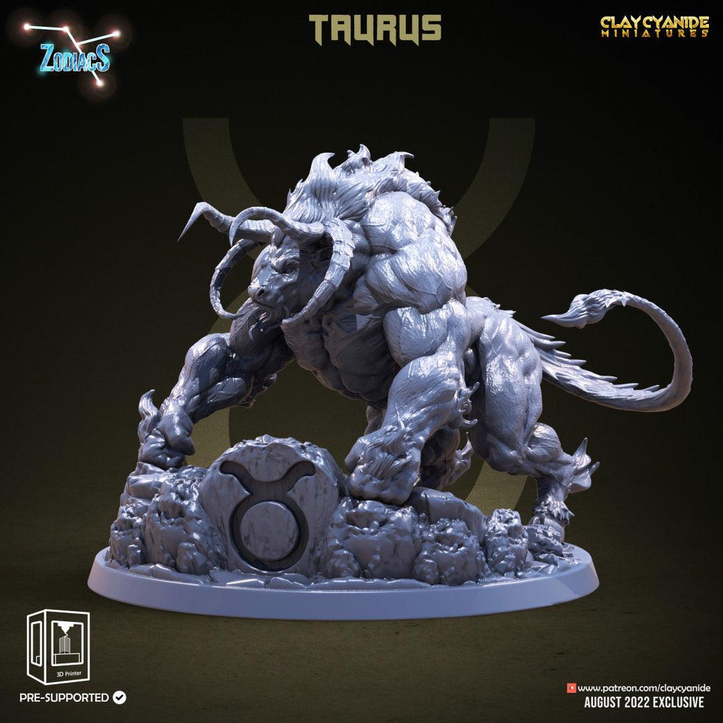 3D Printed Clay Cyanide Taurus Zodics 28mm-32mm Ragnarok D&D
