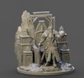 3D Printed Clay Cyanide The Emperor Tarot Ragnarok D&D